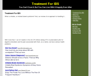 ibsbgone.com: Treatment For IBS
What is irritable, or irritated bowel syndrome (IBS)? And, our review of an approach to handling it...