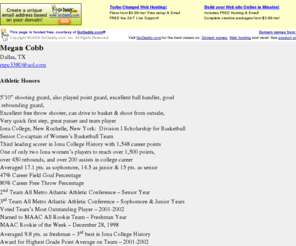 mcobb.net: Megan Cobb Sports Resume
