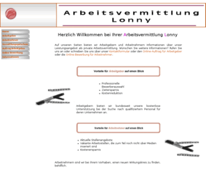 lonny.biz: Arbeitsvermittlung Lonny
Private Arbeitsvermittlung