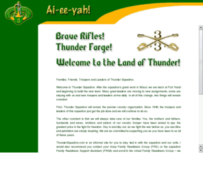 dealingwithdeployment.com: ThunderSquadron.com helps its soldiers and spouses dealing with deployment.
ThunderSquadron.com helps Thunder's soldiers and spouses dealing with deployment by providing valuable, accurate information.