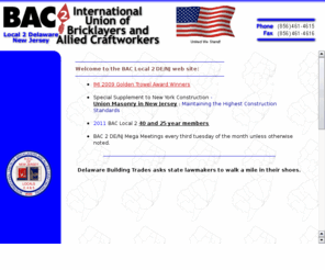 bac2denj.com: BAC Local 2 DE/NJ - International Union of Bricklayers and Allied Craftworkers
International Union of Bricklayers