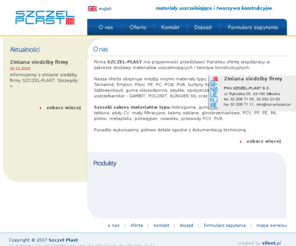 szczel-plast.pl: SZCZEL-PLAST Poliamid, Tekstolit, Kurtyny halowe PCV, Płyty gumowe
SZCZEL-PLAST oferuje współpracę w zakresie dostawy materiałów uszczelniających i tworzyw konstrukcyjnych. Nasza oferta obejmuje między innymi materiały typu: Tarflen, PTFE, Poliamid, Tarnamid, Ertalon, Plexi, PE, PC, PCW, PUR, kurtyny halowe PCV, Tekstolit, płyty gumowe, Szkłoepoksyd, guma olejoodporna, zwykła, spożywcza, kwasowa, płyty uszczelkarskie - GAMBIT, POLONIT, KLINGIER SIL oraz wiele innych.