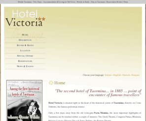 albergovictoria.it: Hotel Victoria - Taormina hotels - 2 stars to the center of Taormina - Official Site
The hotel is situated right in the heart of Taormina, right on the Corso Umberto...