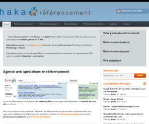 haka-referencement.fr: Haka Référencement - Agence web spécialisée en référencement
Campagne de référencement naturel et liens sponsorisés (Google Adwords). Propulser votre référencement grâce à nos experts Haka Référencement.