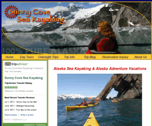 sunnycove.com: Seward Sea Kayaking, Alaska Sea Kayaking, Kayak Camping Tours, Kenai Fjords, Guided Kayak Rental, Seward Hiking, Alaska Adventure Travel:Sunny Cove Sea Kayaking
Sunny Cove offers premium Alaska half-day, full-day and kayak camping in Seward's Resurrection Bay and Kenai Fjords National Park. Enjoy sea kayaking in Alaska on a guided kayak camping on Alaska's pristine waters teeming with whales, orcas, porpoise, seals and sea lions. Get up close and personal with Alaskan wildlife, enjoy scenic beauty, view tidewater glaciers or hike in Seward on your own Alaskan adventure.