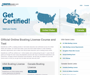 boating-exam.com: Boater Exam.com | Official Online Boating License Course and Boat Test
Boater Exam.com a leading provider of online boater education and boat certification in the USA and Canada to get your official boating license online.