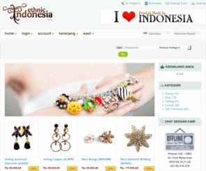 ethnicindonesia.com: Ethnic Indonesia
Pusat pernak-pernik, aksesoris, perhiasan khas Indonesia