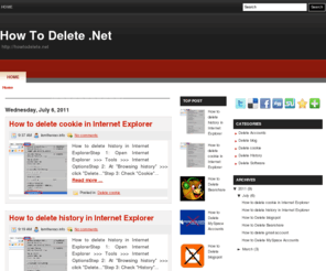 howtodelete.net: How To Delete .Net
how to delete
