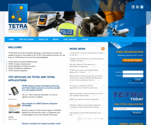 tetra-news.com: TETRA-News.com - Daily updated TETRA Communications News
Covering TETRA Communications News from all over the world. Our TETRA News section is daily updated with the most recent press articles focused on the TETRA Communications Industry