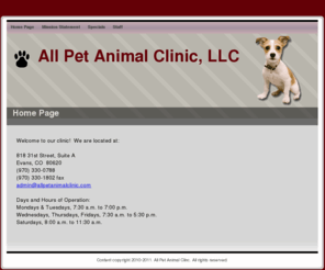 allpetanimalclinic.com: Home Page
Home Page