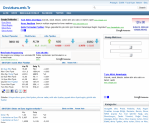 dovizkuru.web.tr: Döviz | Döviz Kuru | Dolar | Avro | Altın Fiyatları | Anlık Döviz Kurları - Döviz | Altın | Serbest Piyasa Döviz Kurları | Merkez Banlası Döviz Kurları | Dolar | Avro | Borsa | Sitene Döviz Kurları Ekle | Geçmiş Döviz Kurları
Serbest piyasa ve bankaların güncel döviz kurları, T.C. Merkez Bankası döviz kurları, Tüm Altın fiyatları anlık olarak dövizkuru.web.tr anlık olarak izleyebilirisniz.