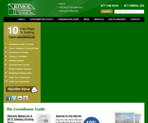 rimolgreenhouses.com: RIMOL Greenhouse Systems
Rimol Greenhouse Systems is a manufacturer of commercial, educational and agricultural greenhouses; shade structures and systems that are part of our greenhouses.