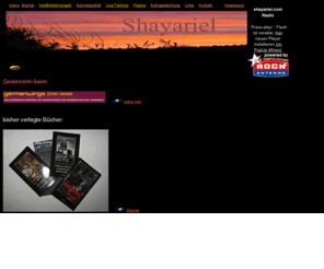 shayariel.com: Shayariel - Kurzgeschichten, Dornengesänge, Schattenblitze, Verhütung, Tränen
Shayariel Schriftstellerin, Romane, Kurzgeschichten, Gedichte