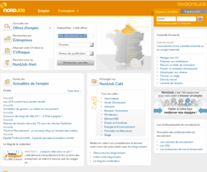 emploi-nord.com: NordJob Emploi - offres d'emploi, alertes emploi et dépôt de CV dans le Nord
NordJob Emploi est le site emploi de la région Nord. Découvrez des milliers d'offres d'emploi et les entreprises qui recrutent, postulez aux annonces et déposez votre CV dans la Cvthèque.