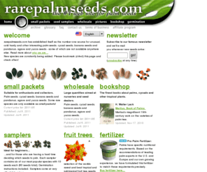 rarepalmseeds.com: rarepalmseeds.com - palm seeds, cycad seeds, banana seeds
The no.1 web site to buy palm, cycad and banana seeds. Best prices! Worldwide delivery!