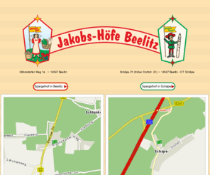 jakobs-hof.de: Jakobs Spargelhof in Beelitz und Schäpe
Jakobs Spargelhof in Beelitz und Schäpe - Restaurant, Tagung und Erlebnisshöfe bei Berlin