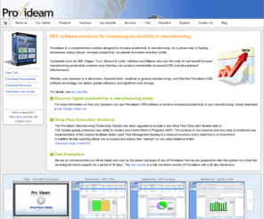 provideam.com: Provideam - OEE software for extra productivity in manufacturing UK, Ireland and worldwide
OEE Software. Measure and report OEE (Overall Equipment Effectiveness) with our downloadable software.