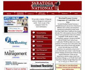 saratoganational.com: Welcome to Saratoga National Bank

