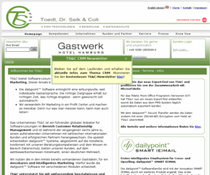 ts-and-c.com: TS & C - Toedt, Dr. Selk & Coll.
TS&C ist Spezialist für CRM. Neben der Beratung zählt die Marketing-Technologie daily point und der Datenschutz zu den Schwerpunkten. 