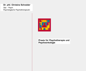 xn--praxis-fr-psychotherapie-2sc.net: Dr. phil. Christine Schneider - Praxis für Psychotherapie und Psychoonkologie: Willkommen
{$textMetaDescription}