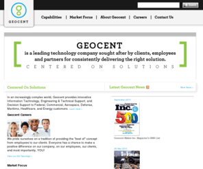 geocent.com: Geocent - Centered on Solutions
In an increasingly complex world, Geocent provides innovative Information Technology, Engineering & Technical Support, and Decision Support to Federal, Commercial, Aerospace, Defense, Maritime, and Energy customers.