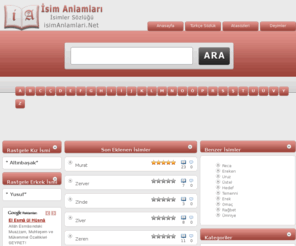 isimanlamlari.net: isim anlamları, isim sözlüğü, isimlerin anlamları
isim anlamları, isimlerin anlamları, isimlerin anlamı, isim sözlüğü, isimler.
