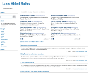 lessabledbaths.com: Less Abled Baths - Disabled Baths
We provide a wide range of easy access baths for the disabled and less abled.