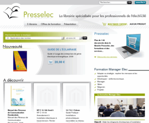 presselec.com: Presselec : la librairie spécialisée pour les professionnels de l'électricité
Presselec : la librairie spécialisée pour les professionnels de l'électricité