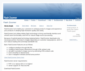 flashzoomer.com: FlashZoomer - image zoom tool
FlashZoomer allows to zoom selected parts of an image.