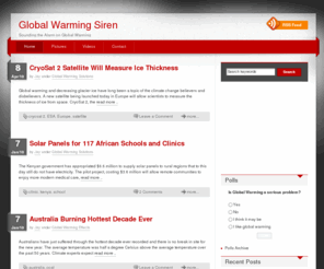 globalwarmingsiren.com: The Global Warming Siren
Effects of global warming and climate change.  Before and after pictures, videos, climate change activists, and commentary.