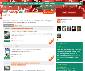 koopem.nl: Alle Aanbiedingen, Kortingscodes, Actiecodes, Acties, Kortingsbonnen en Korting - Koopem
Alle aanbiedingen, koopjes, deals, acties en kortingsbonnen onder 1 dak