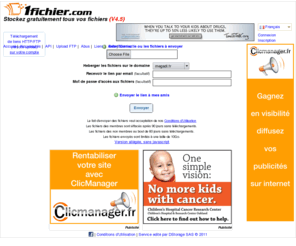 mesfichiers.net: Envoyez et partagez vos fichiers
Page d'accueil: envoi des fichiers