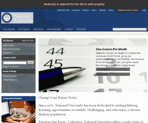 nu.edu: National University • Accredited Online, On-Campus College Degrees for Adults in Continuing Education, San Diego
