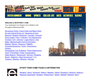 411news.com: Boston Apartments - Hotlinks to the City Of Boston's Sights, Recreational, Entertainment, Jobs and more! - Things To Do in Boston Massachsuetts
BOSTON APARTMENTS ONLINE RENTAL MAGAZINE - The City Of Boston