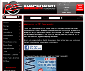 resuspension.com: Racing Shocks and Suspension at RE Suspension
RE Suspension provides racers throughout the country access to quality suspension technology, regardless of where you race or the division in which you compete. 