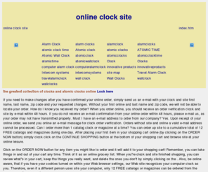 online-clock-site.com: online clock site
 online clock site, the greatest collection of clocks and atomic clocks online
