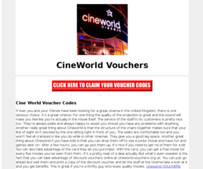 cineworld-vouchers.org.uk: CineWorld Vouchers
 Cineworld vouchers and discount codes