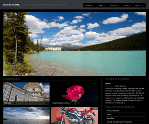 dustinhaynie.com: Dustin Haynie
This is the homepage of Dustin Haynie, an Engineer and Photographer residing in Houston, TX and Calgary, AB.