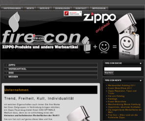 fire-con.com: fire-con, Zippo Werbemittel, Kultfeuerzeuge, Merchandising-Artikel, ZIPPO-Feuerzeug, kleinste Werbefläche, it works, Werbeartikel
Unternehmen