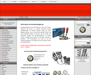 karting-store.com: fahrwerkebilliger.de
Onlineshop für Fahrwerke, Tieferlegunsfedern, Spurverbreiterungen, Fahrwerkszubehör und vieles mehr...