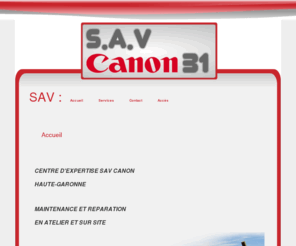 sav-canon-haute-garonne.com: SAV CANON Haute Garonne
SAV CANON Haute Garonne, est votre centre d'expertise et de SAV,  maintenance et réparation de tous vos  produits CANON. En atelier et sur site.