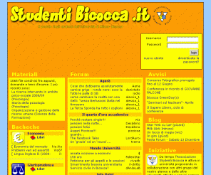 studentibicocca.it: 
      StudentiBicocca.it - il portale degli studenti della Bicocca
    
