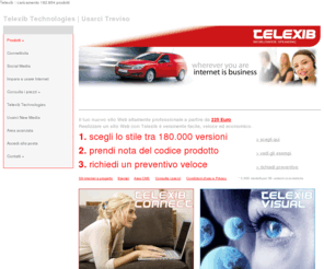 telexib.net: Telexib Technologies | Usarci Treviso - Prodotti  +
Telexib Technologies, siti Internet, Web Agency, Design