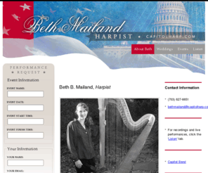 capitolharp.com: Beth Mailand, Harpist... Washington DC, Maryland and Northern Virginia
