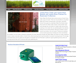 houstongreenwater.com: Green Water Austin Rain Barrels and Austin Water Tanks
austin rain barrels and rain tanks for rainwater collection water cisterns and water collection