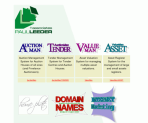 leederassociates.com: paul LEEDER  associates, Internet Marketing,  AuctionMan, AuctionMan/TENDER, ValueMan, ValueMan/ASSET
Live auction software, Valuation software, Asset Register software, Tender software, Consulting, Internet Marketing.