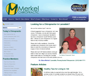 merkelchiro.com: Lansdale Chiropractor, Lansdale PA | Dr. Glenn Merkel
Lansdale chiropractor, Dr. Glenn Merkel of Merkel Chiropractic. Call the chiropractor in Lansdale who cares: (215) 368 7771