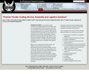 phoenixcoaters.com: Phoenix Coaters | Premier Full Service Coating, Assembly & Logistics Solutions
Phoenix Coaters