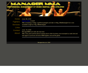 managermma.com: ManagerMMA.com - Professional management of Mixed Martial Arts fighters
