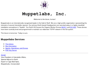 muppetlabs.com: Welcome to Muppetlabs
